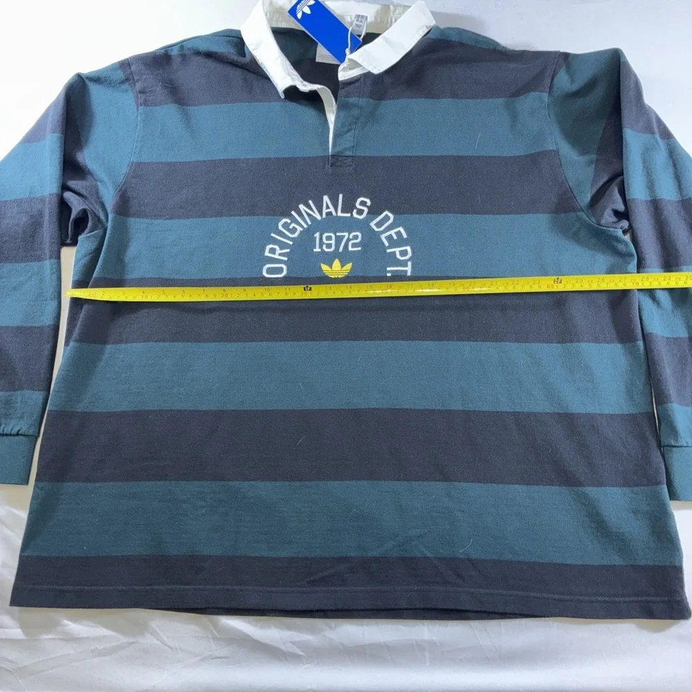 Adidas‎ Originals Striped Rugby Polo Athletic Dept Men's XXL New